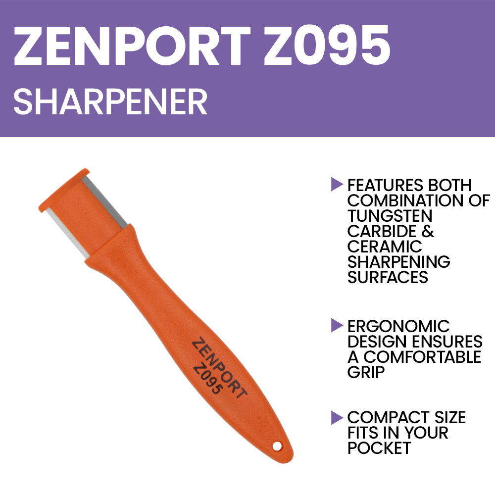 Zenport Z095 Tungsten Carbide Sharpener, Orange