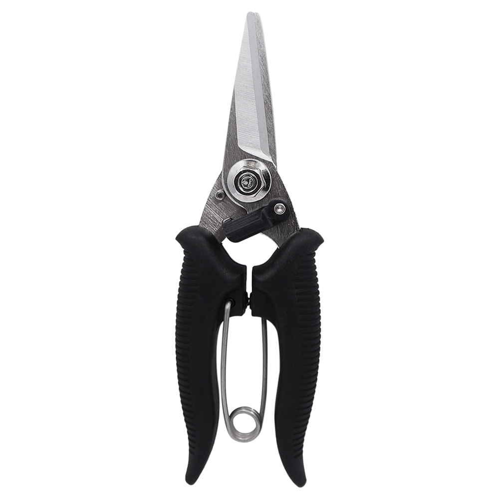 Zenport Z101 Lightweight, All Purpose Shears, Single Serrated Blade, 2 Inch Stainless Steel Blades, Black
