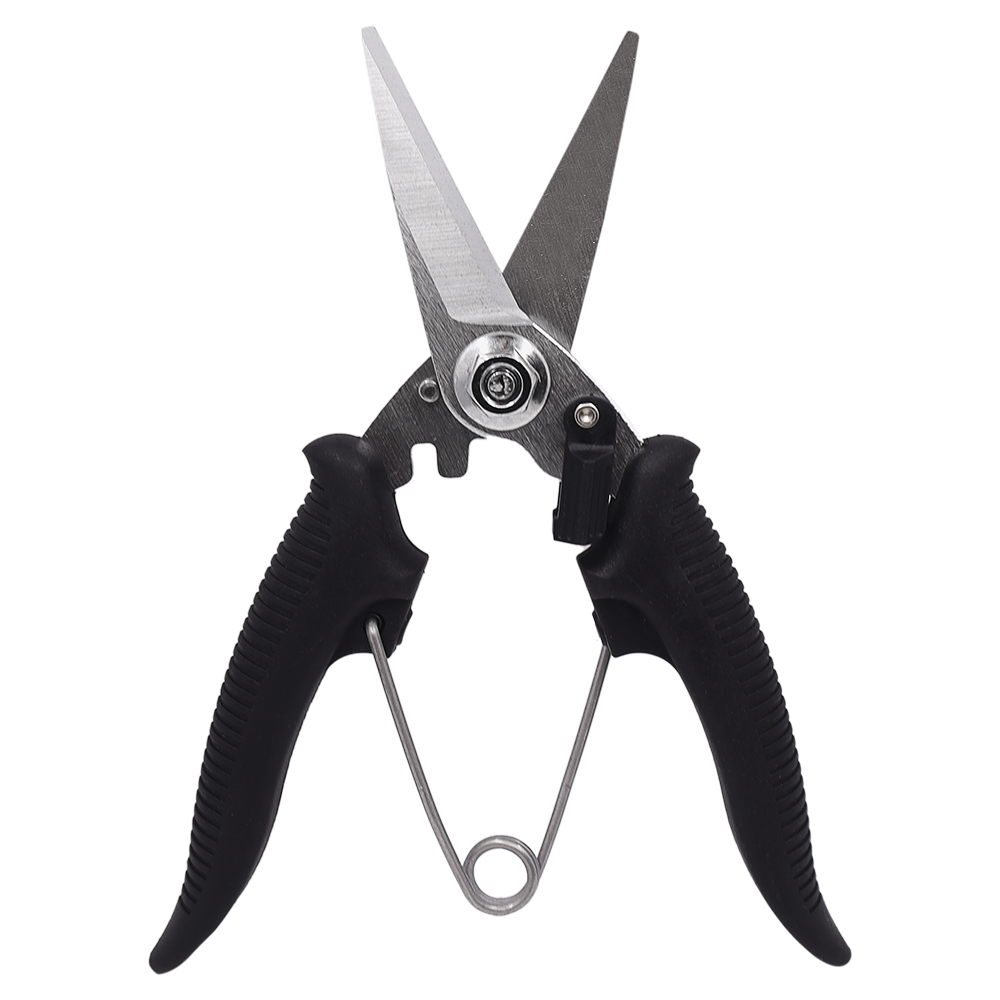 Zenport Z101 Lightweight, All Purpose Shears, Single Serrated Blade, 2 Inch Stainless Steel Blades, Black