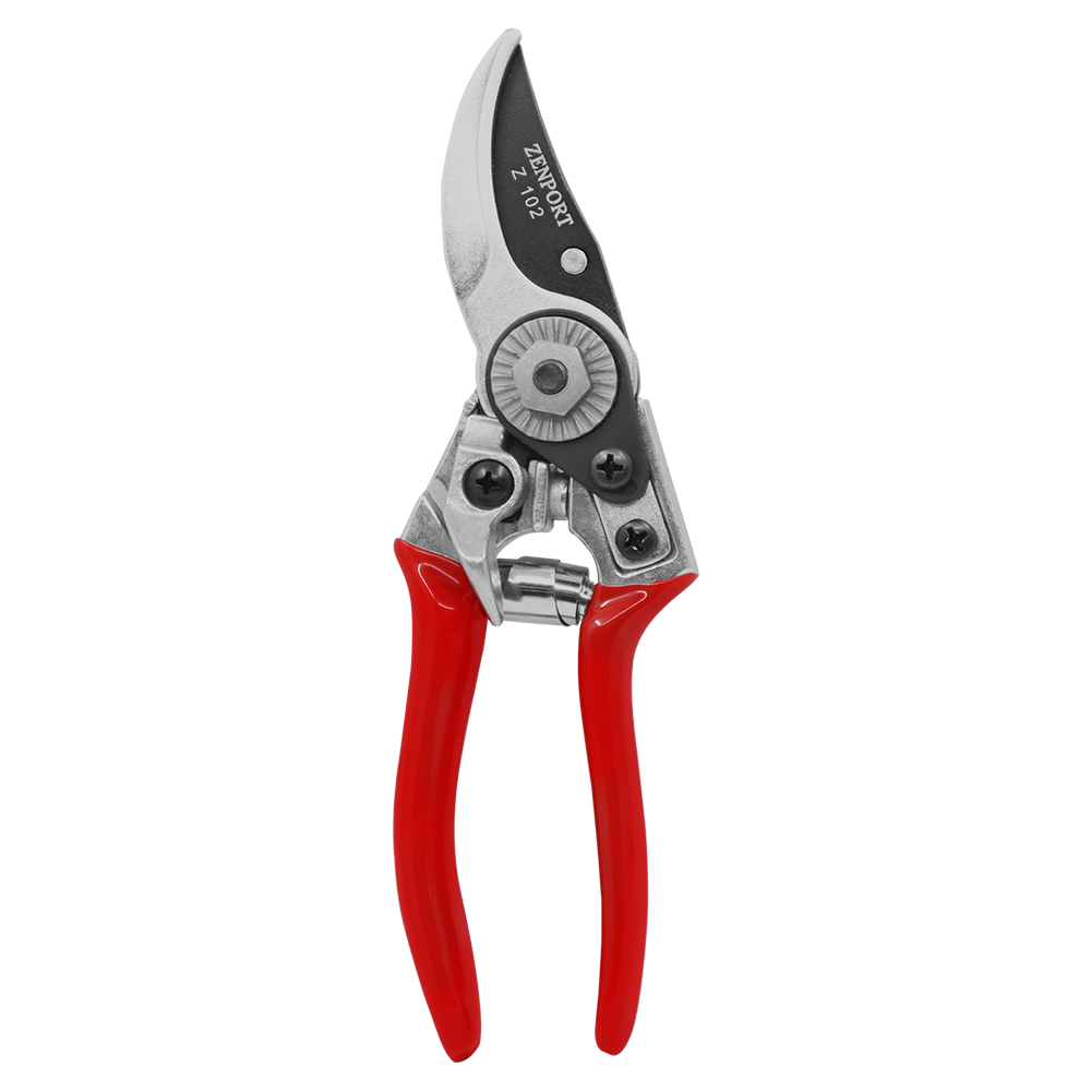 Podadora manual Zenport Z102 estilo suizo, 17,8 cm, hojas de 4,4 cm, color rojo