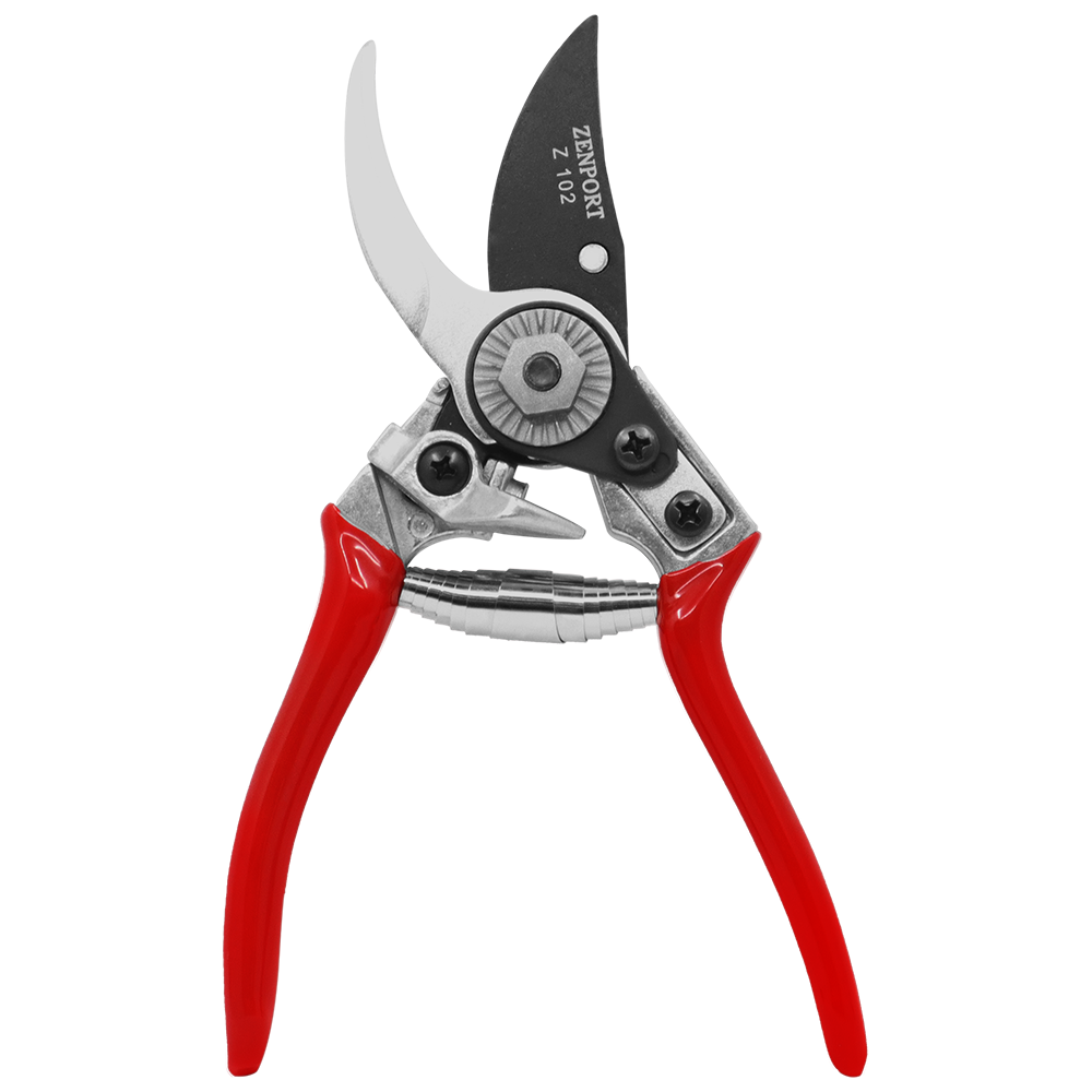 Podadora manual Zenport Z102 estilo suizo, 17,8 cm, hojas de 4,4 cm, color rojo