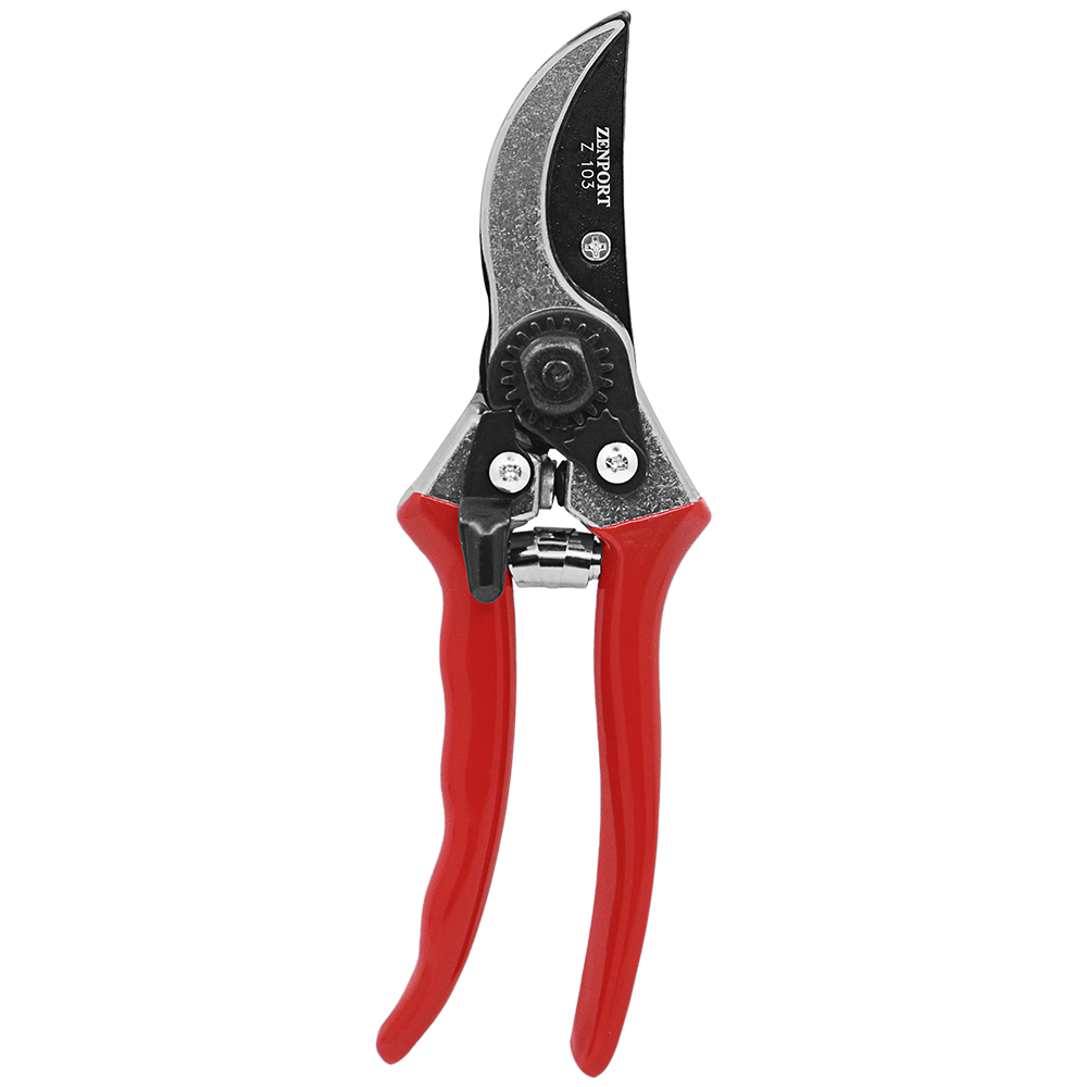 Zenport Z103 Pruning Shear, 8-Inch, 2 Inch Blades, Red