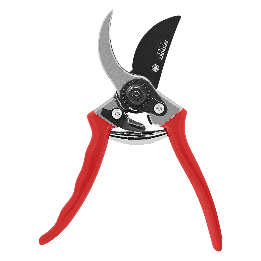 Tijeras de podar Zenport Z103, 8 pulgadas, hojas de 2 pulgadas, color rojo