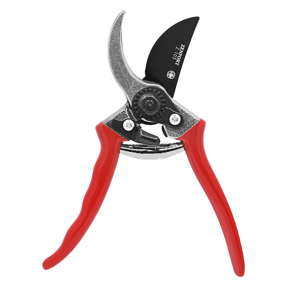 Zenport Z103 Pruning Shear, 8-Inch, 2 Inch Blades, Red