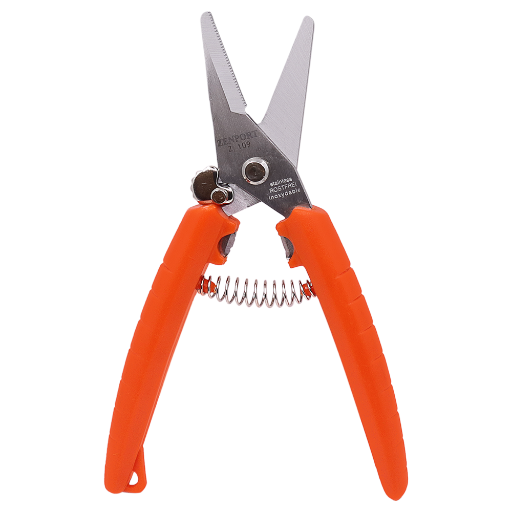 Tijeras para cortar ramos florales Zenport Z109, 7,5 pulgadas, color naranja