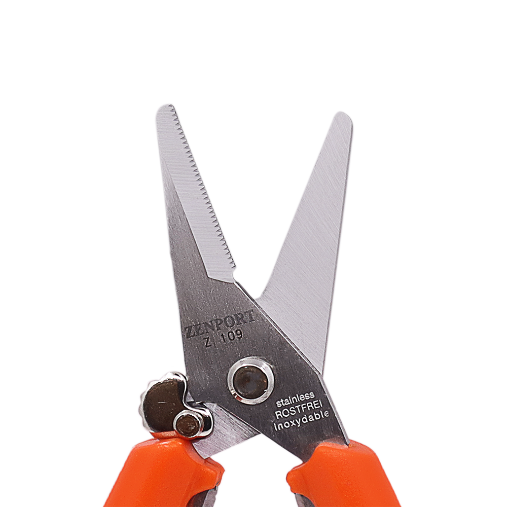 Tijeras para cortar ramos florales Zenport Z109, 7,5 pulgadas, color naranja