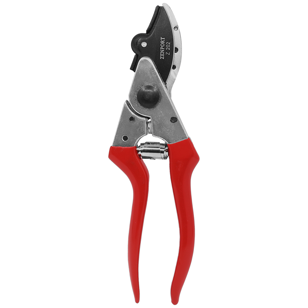 Zenport Z202 Heavy Duty Pruner, Cut-n-Hold, 8-Inch, Red