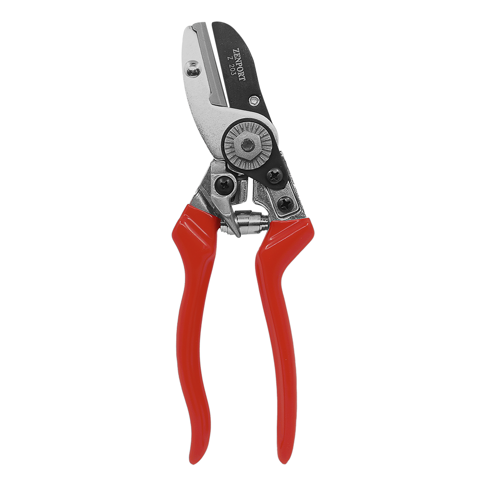 Podadora de servicio pesado Zenport Z203, acción de yunque, 8 pulgadas, roja