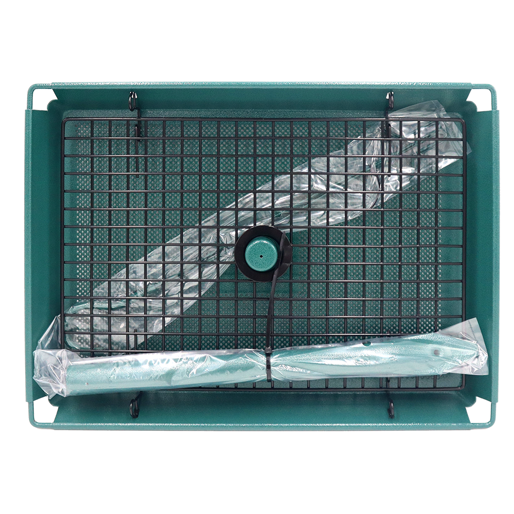 Zenport Z203009 2-in-1 Platform Bird Feeder, Green