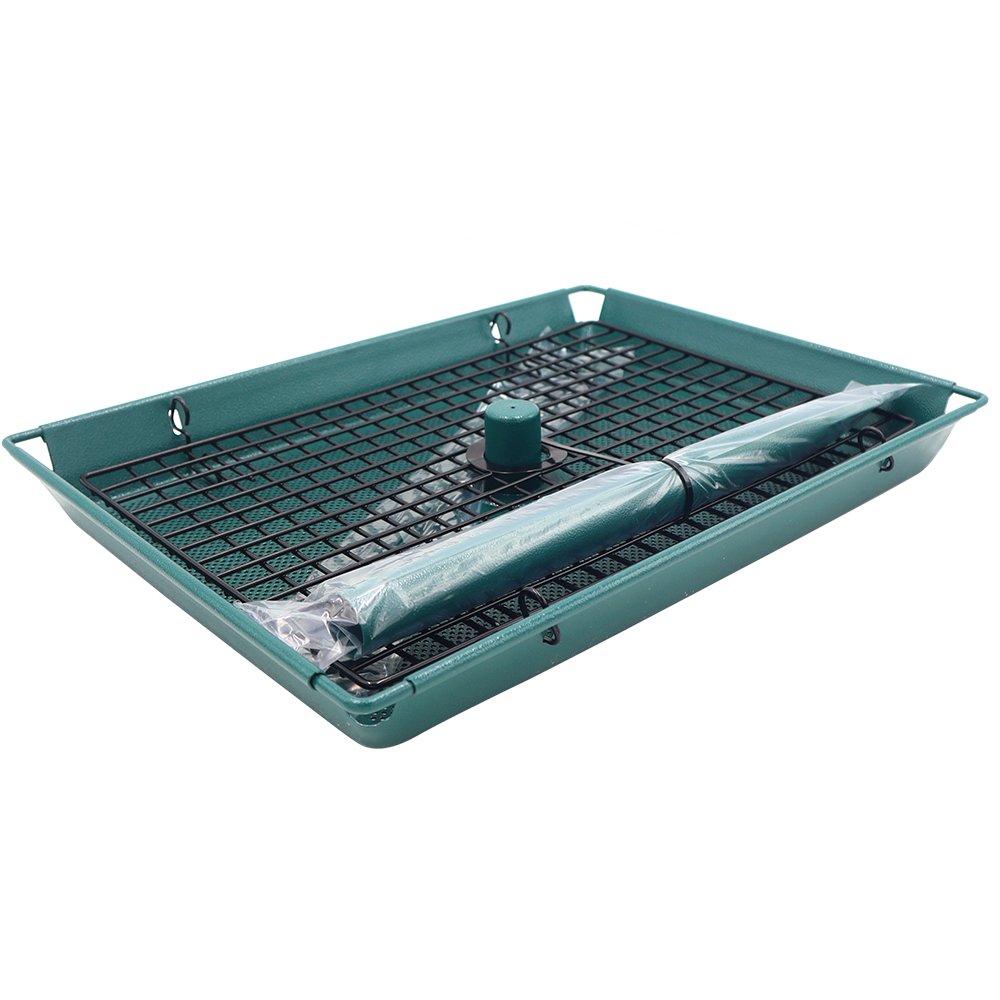 Zenport Z203009 2-in-1 Platform Bird Feeder, Green