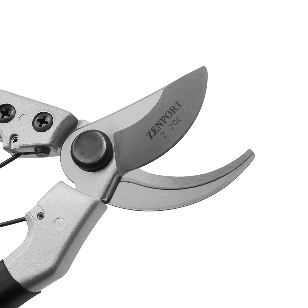 Zenport Z206 Deluxe Chrome-Plated Pruner, 7-Inch, Black