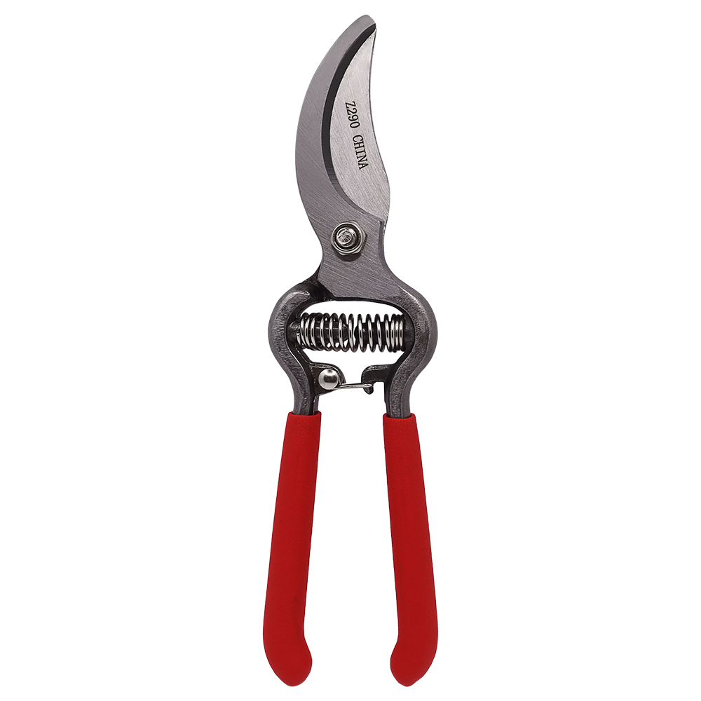 Podadora de bypass Zenport Z290 Classic de acero forjado de 8 pulgadas, hojas de acero al carbono de 2,5 pulgadas, color rojo