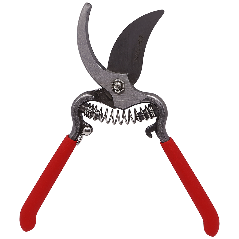 Podadora de bypass Zenport Z290 Classic de acero forjado de 8 pulgadas, hojas de acero al carbono de 2,5 pulgadas, color rojo