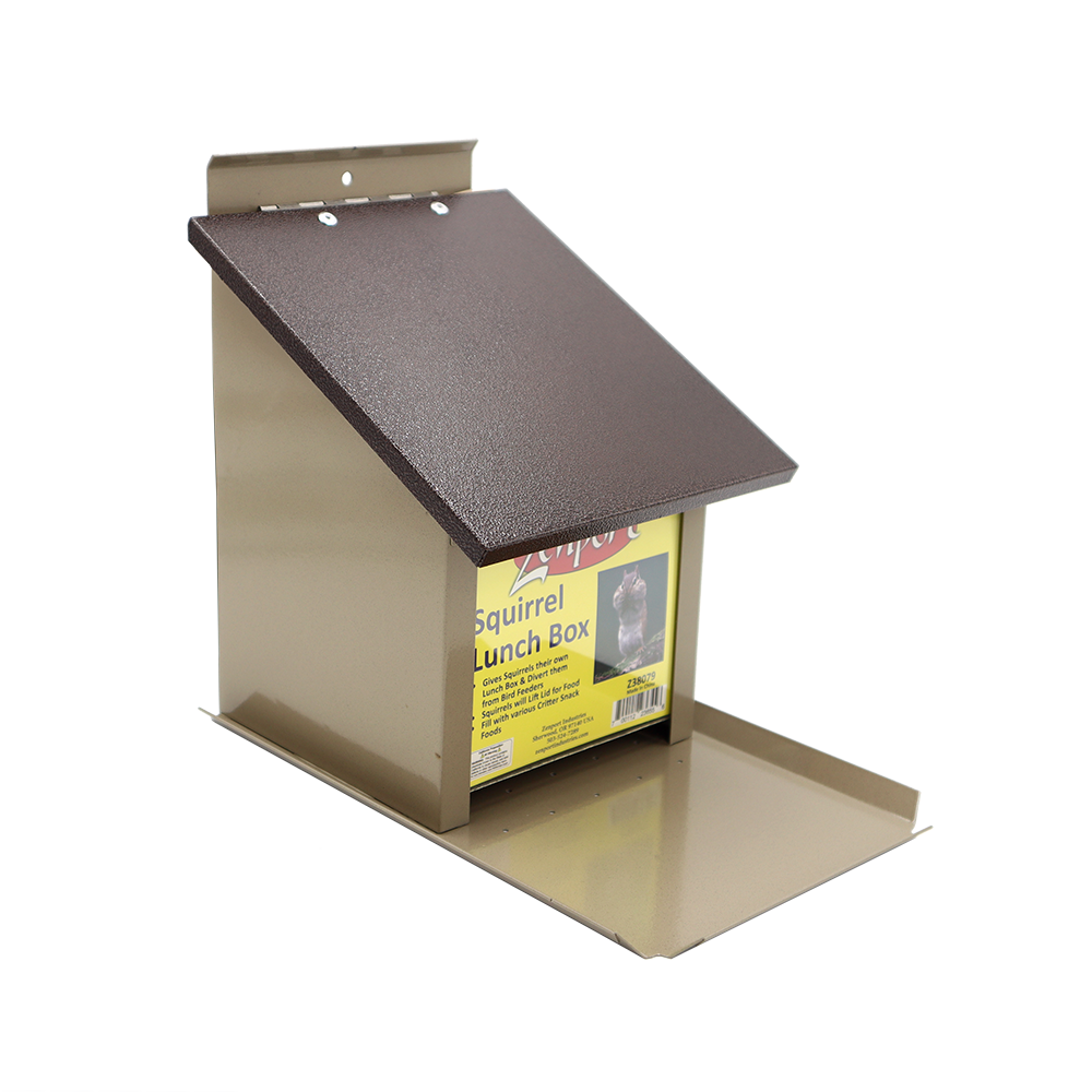 Zenport Z38079 Squirrel Lunch Box Hopper Squirrel Feeder - Helps Divert Squirrels Away from Dedicated Bird Feeders