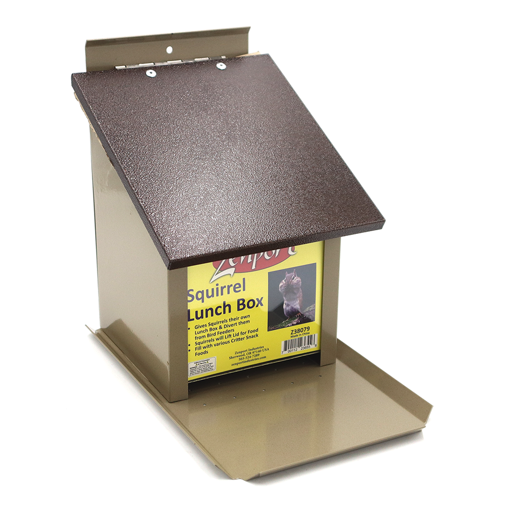 Zenport Z38079 Squirrel Lunch Box Hopper Squirrel Feeder - Helps Divert Squirrels Away from Dedicated Bird Feeders
