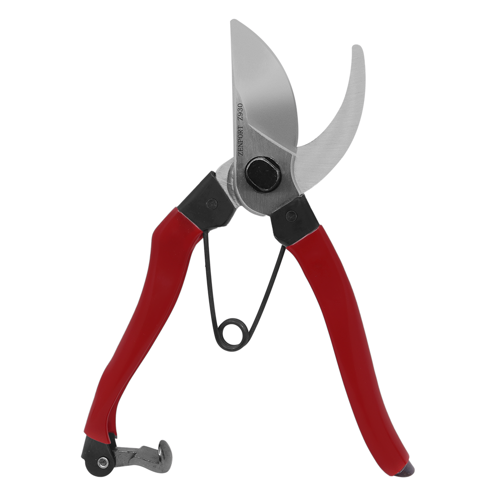 Tijeras de podar japonesas Zenport Z930, hojas de acero al carbono de 2 pulgadas, color rojo