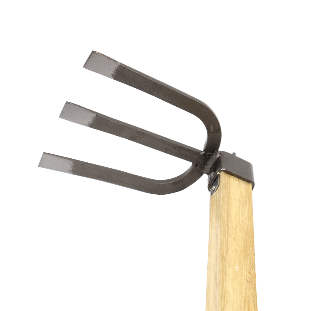 Azada de 3 dientes con mango de madera Zenport ZJ0012