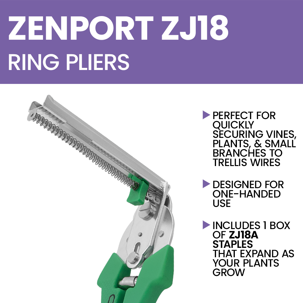 Zenport ZJ18 Ring Pliers Multi-Purpose Binding Machine, Green