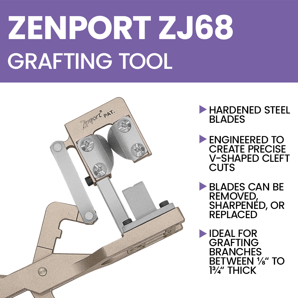 Zenport ZJ68 V-Cut Top Grafting Tool, Brown