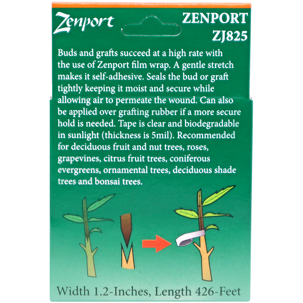 Zenport ZJ825 Nursery and Grafting Film Tape, Clear