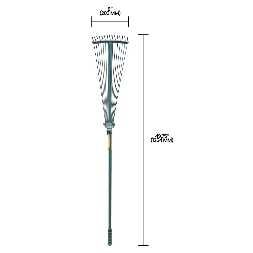 Rastrillo de acero ajustable Zenport ZL201, plateado
