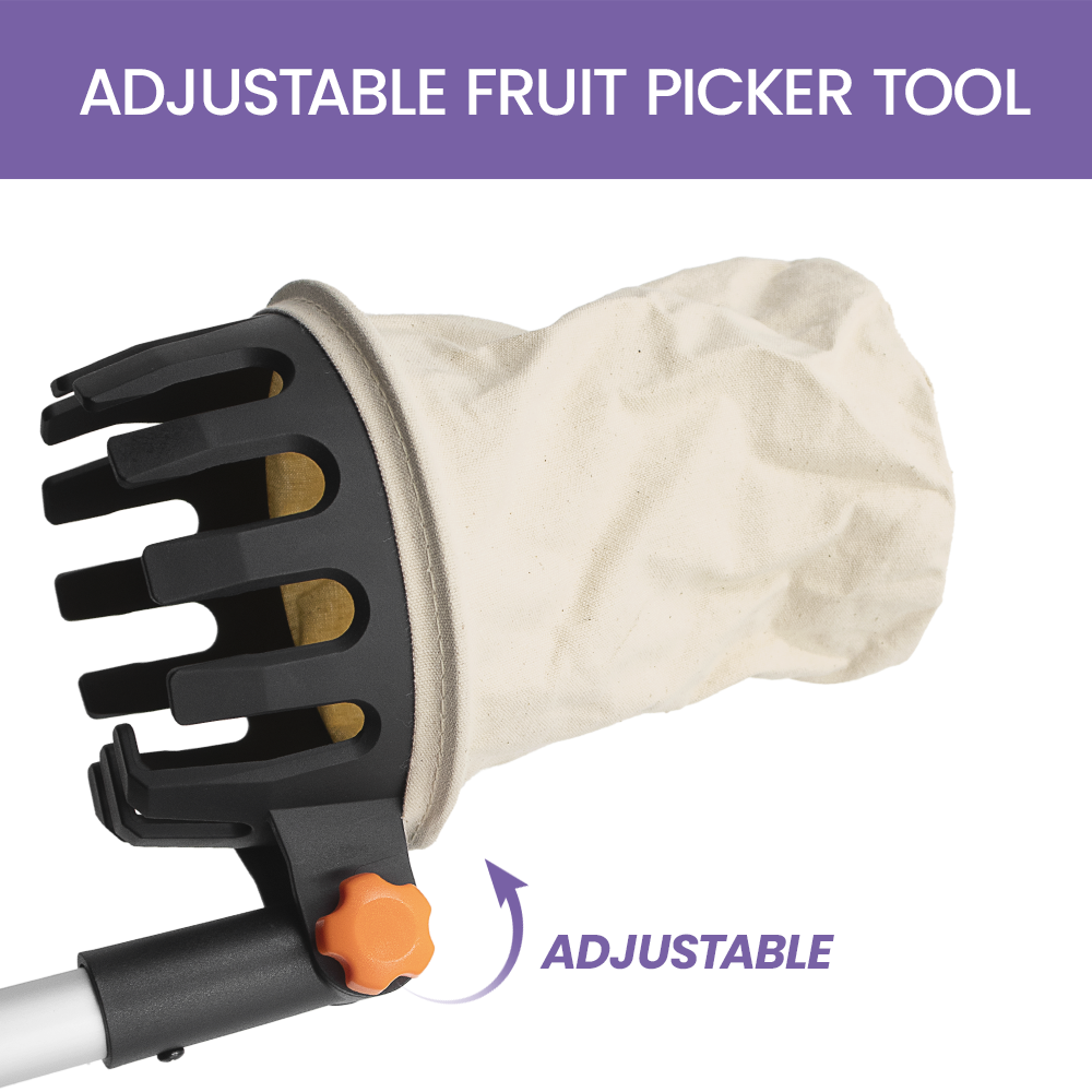 Zenport ZL750 Adjustable Fruit Picker Tool, Silver
