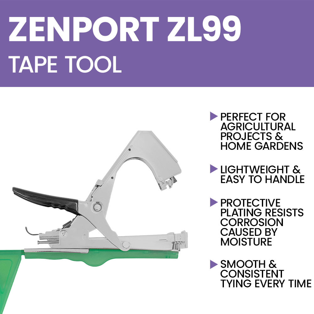Herramienta para atar plantas Zenport ZL99, herramienta de cinta Zen, pequeña