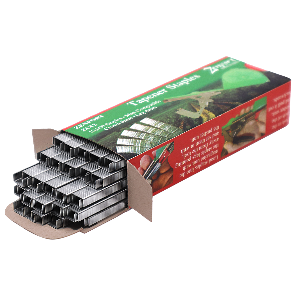 Grapas Zenport ZLT2 para herramientas de atado de plantas, compatibles con herramientas de encintado MAX HT, 10 000 unidades