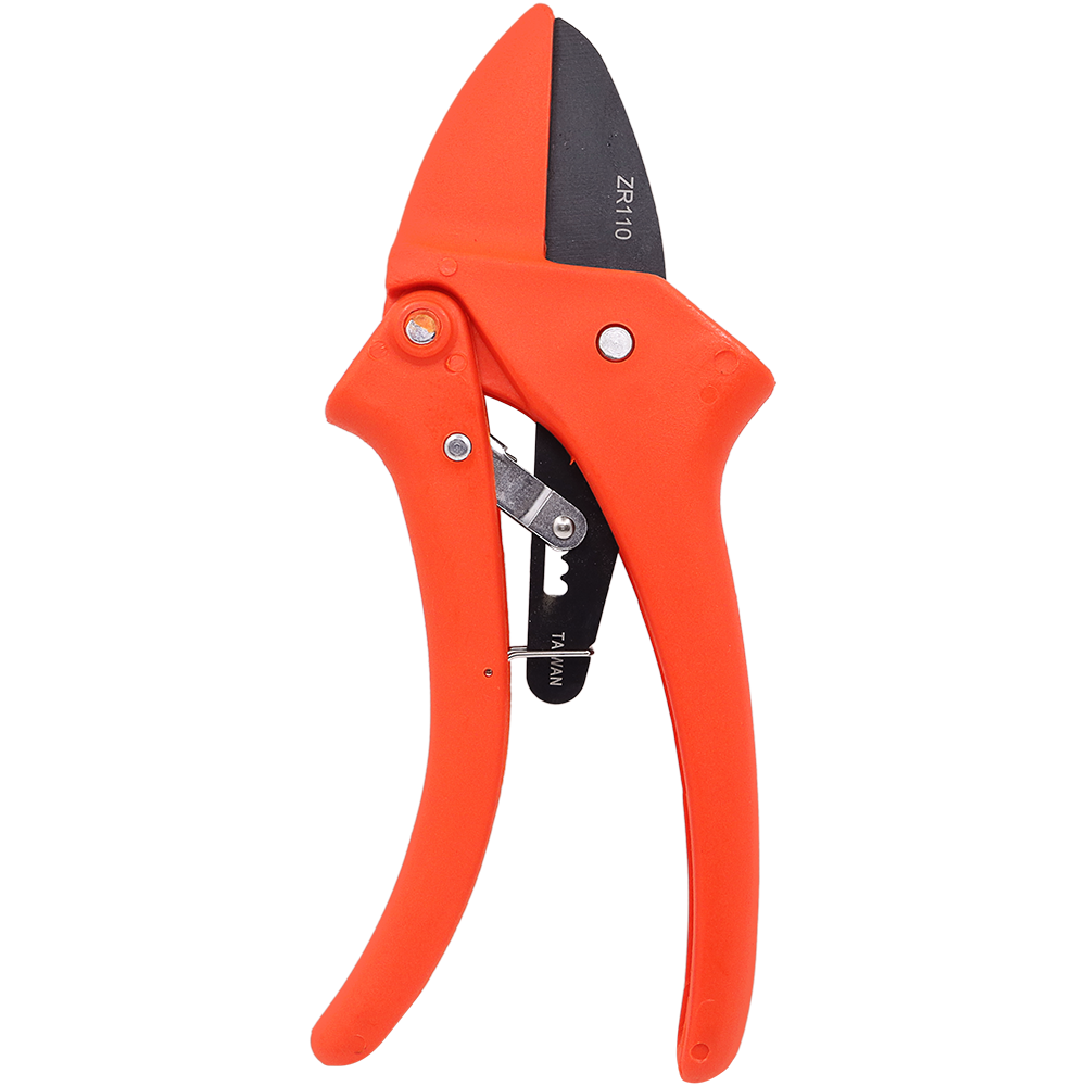 Zenport ZR110 Ratchet Standard, 7-Inch, 1.5 Inch Carbon Steel Blades, Orange