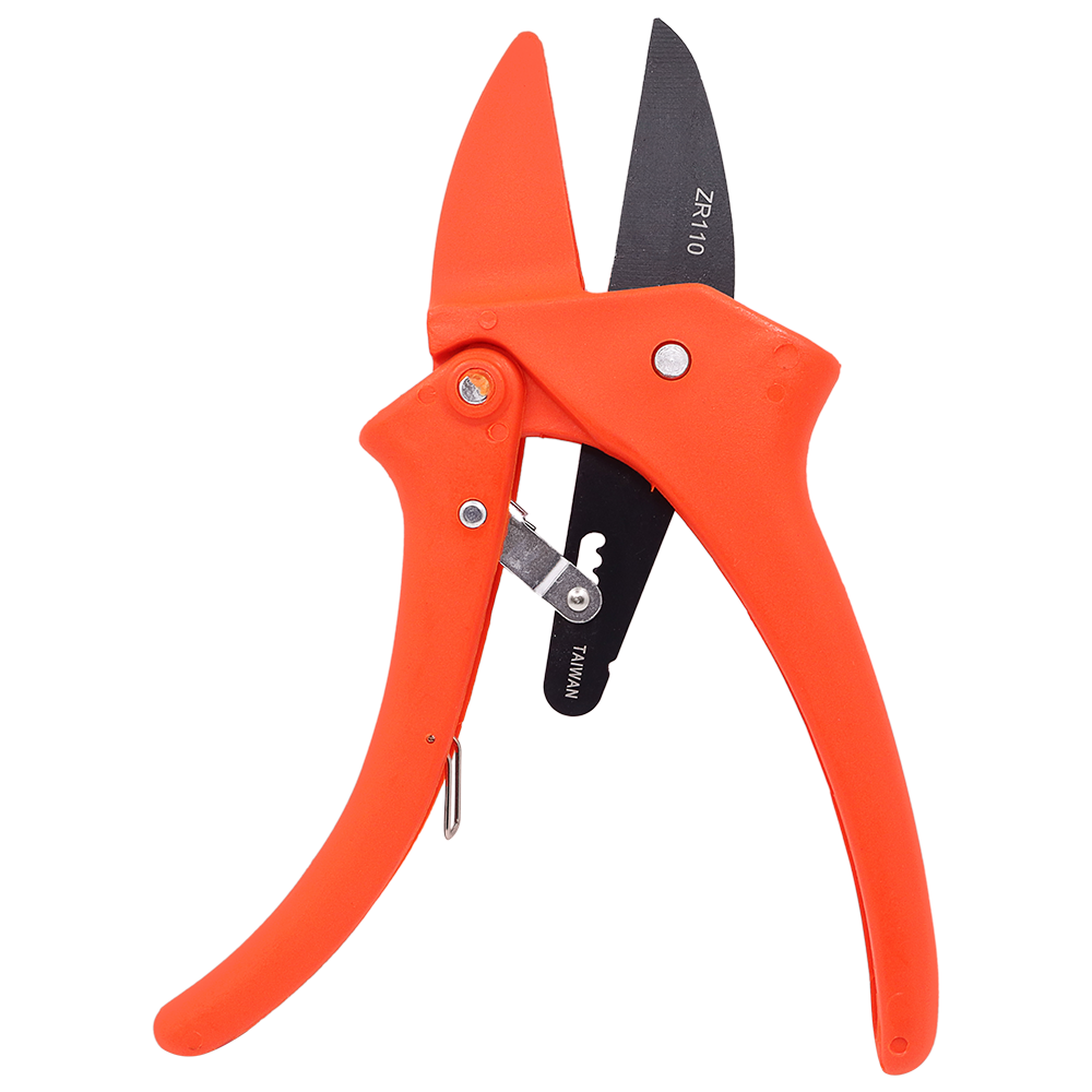 Zenport ZR110 Ratchet Standard, 7-Inch, 1.5 Inch Carbon Steel Blades, Orange