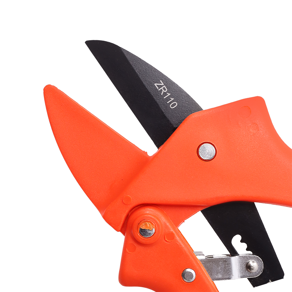 Zenport ZR110 Ratchet Standard, 7-Inch, 1.5 Inch Carbon Steel Blades, Orange