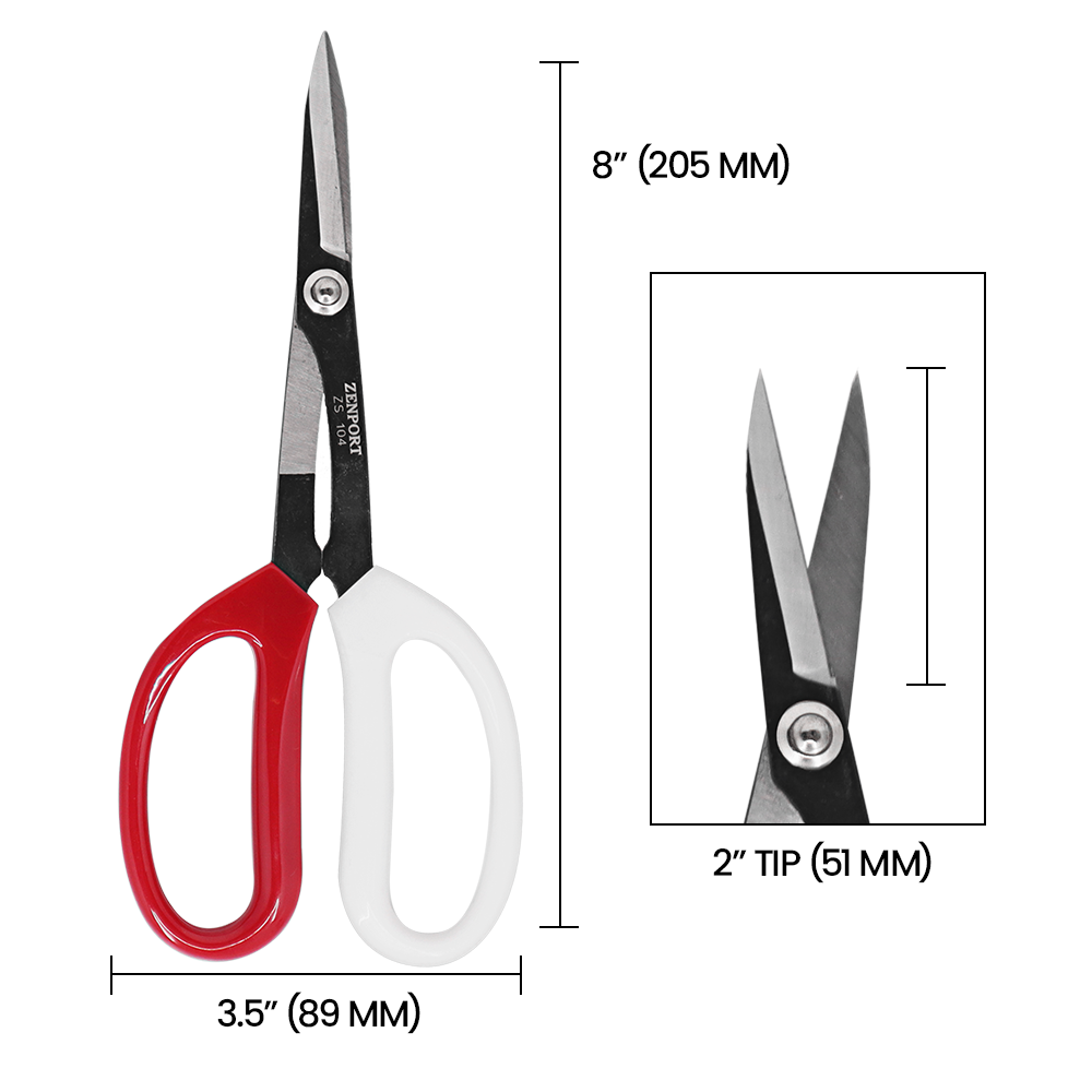 Zenport ZS104 Deluxe Scissors, Garden/Craft/Horticulture, 8-Inch Long