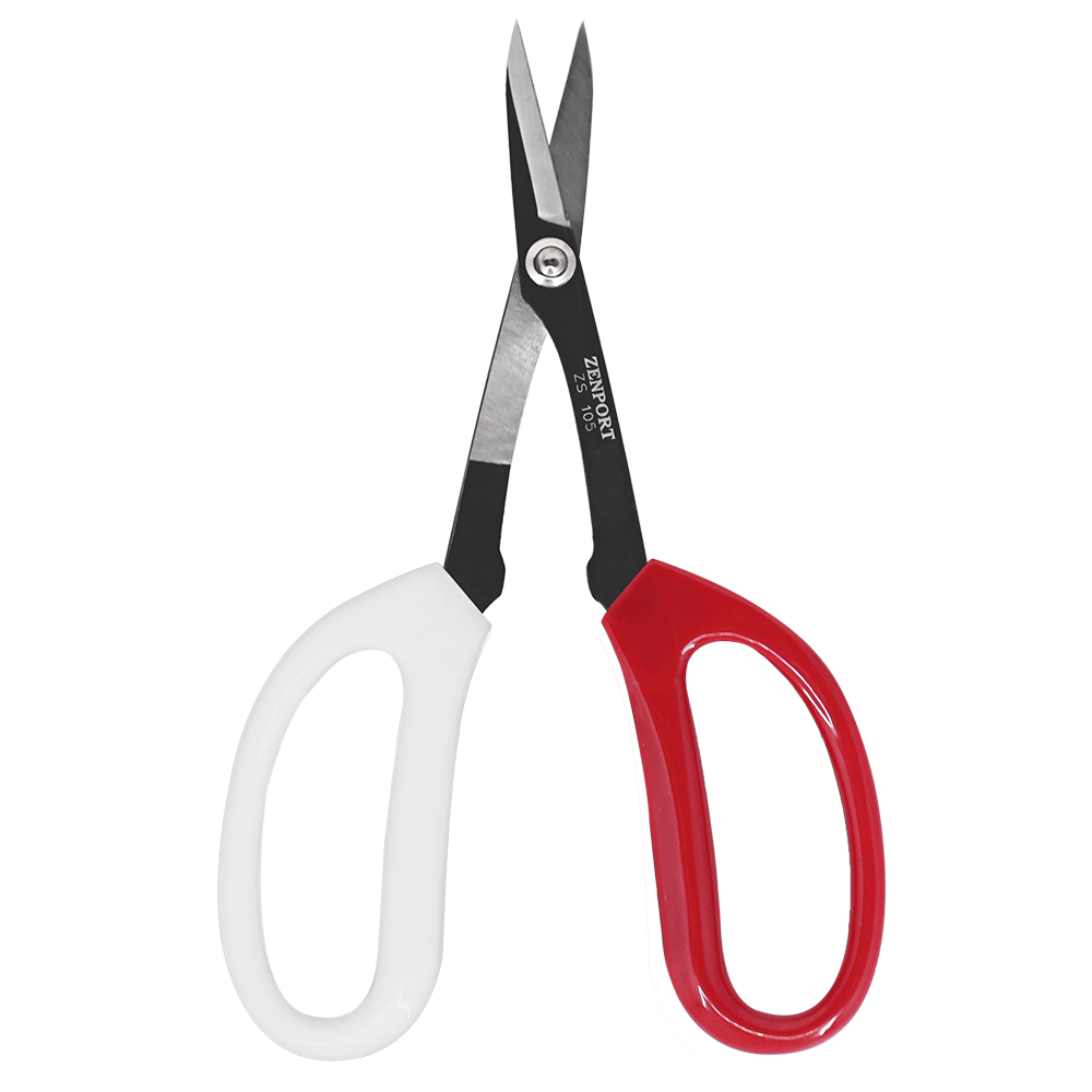Zenport ZS105 Deluxe Garden Scissors, 6.5-Inch, 1.5 Inch Carbon Steel Blades, Red/White