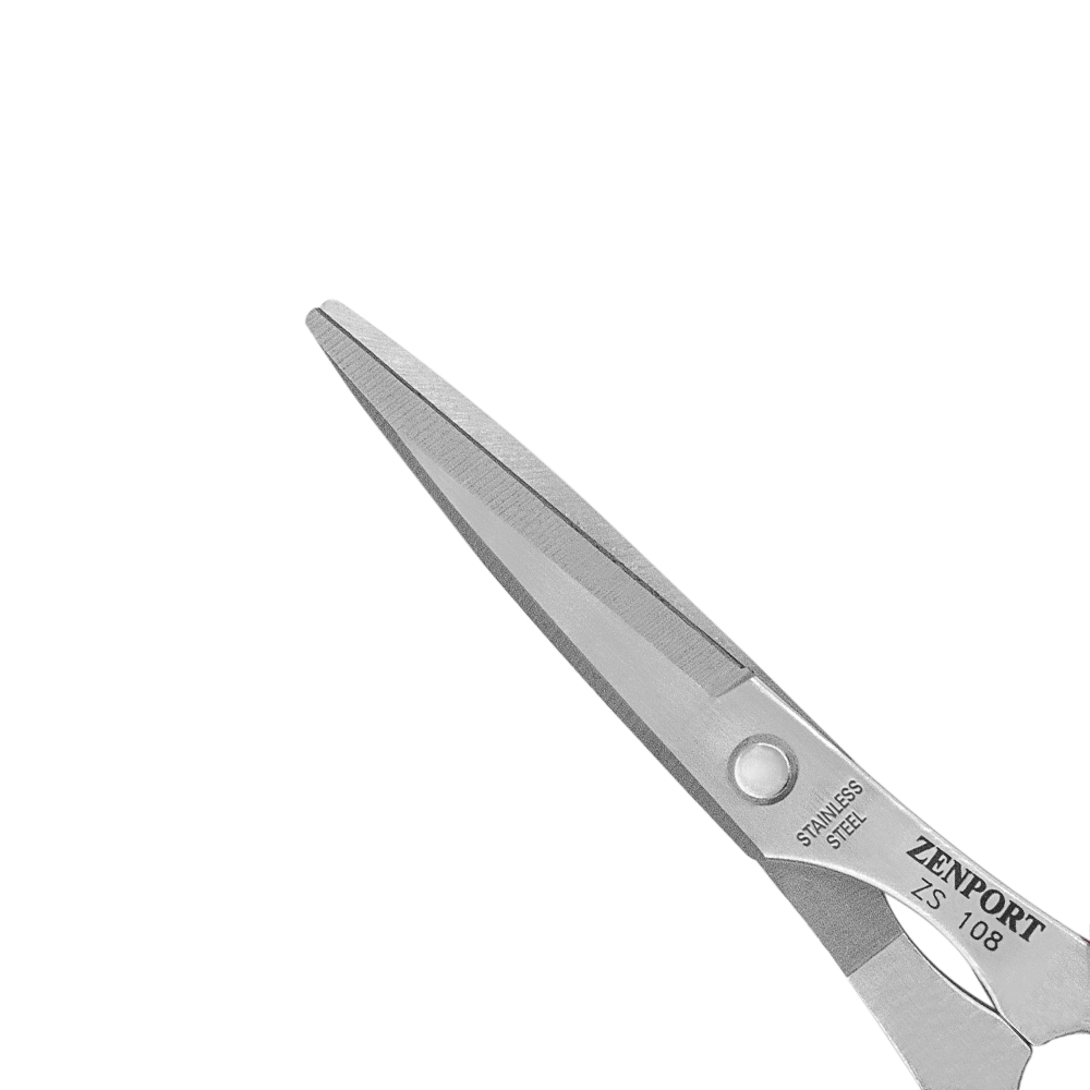 Tijeras multiusos Zenport ZS108, 18 cm, hojas de acero al carbono de 5 cm, color naranja