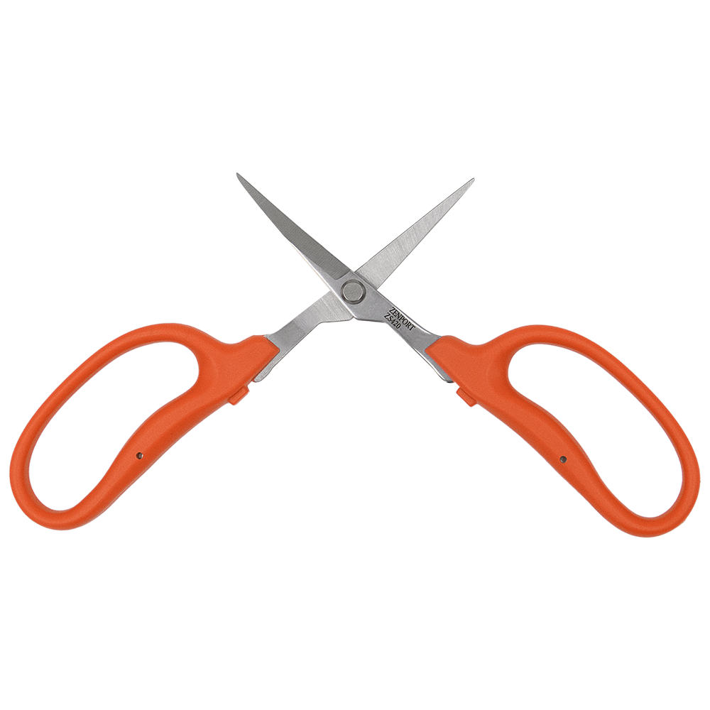 Zenport ZS420 Curved MasaMasa Trim Scissors, 1.4 Inch Stainless Steel Blades, Orange