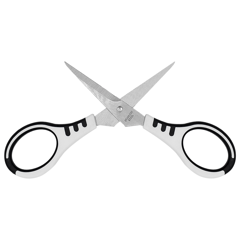 Tijeras recortadoras Zenport ZS421, 5,25 pulgadas, hojas de acero inoxidable de 2 pulgadas, color blanco y negro