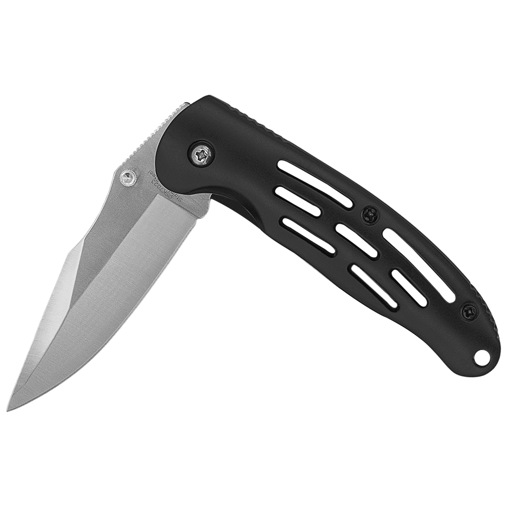 Navaja plegable de bolsillo Zenport CSK7023 Deluxe, hoja recta de 4 pulgadas, color rojo