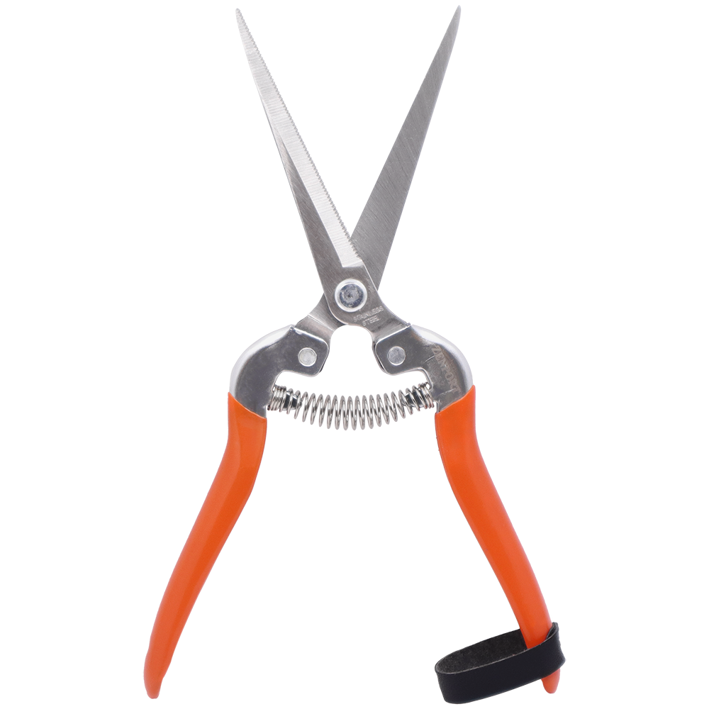 Zenport H312 Extra Long Harvest Shear, 3.25 Inch Stainless Steel Blades, Orange