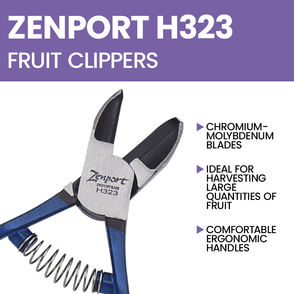 Zenport H323 Fruit Clippers, 5-Inch, Blue
