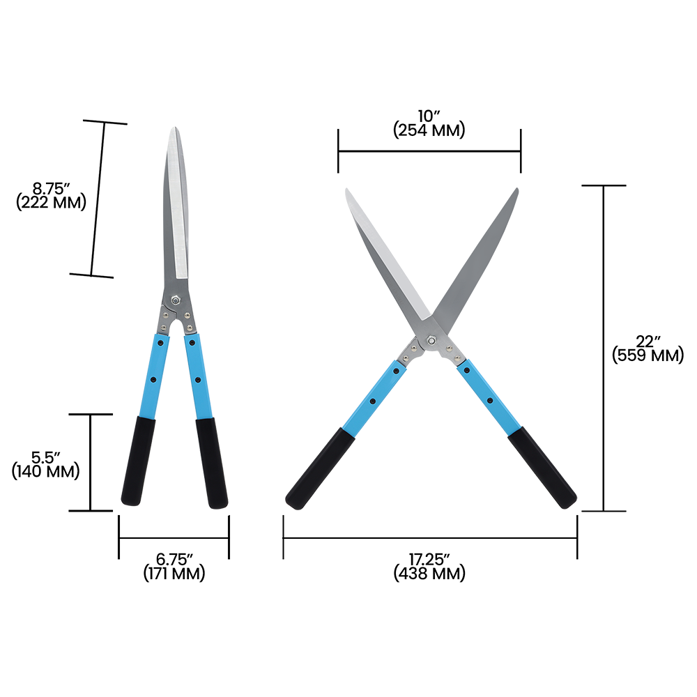Zenport HS710 Forged Hedge Shear, , 8.75 Inch High Carbon Steel Blades, Blue