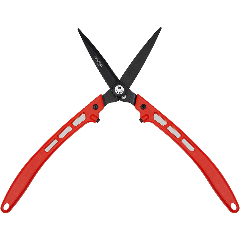 Zenport HS715 Hedge Shear, 6 Inch High Carbon Steel Blades, Red