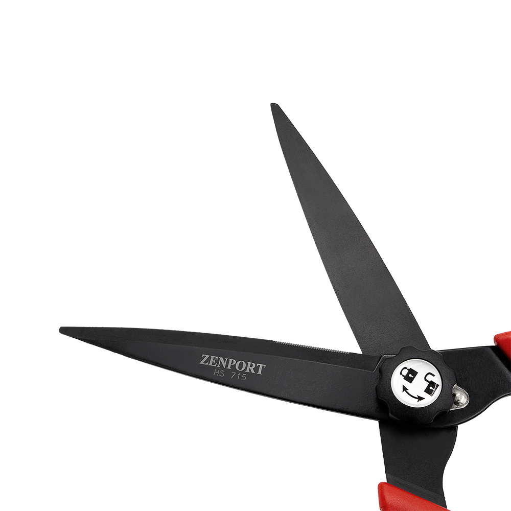 Zenport HS715 Hedge Shear, 6 Inch High Carbon Steel Blades, Red