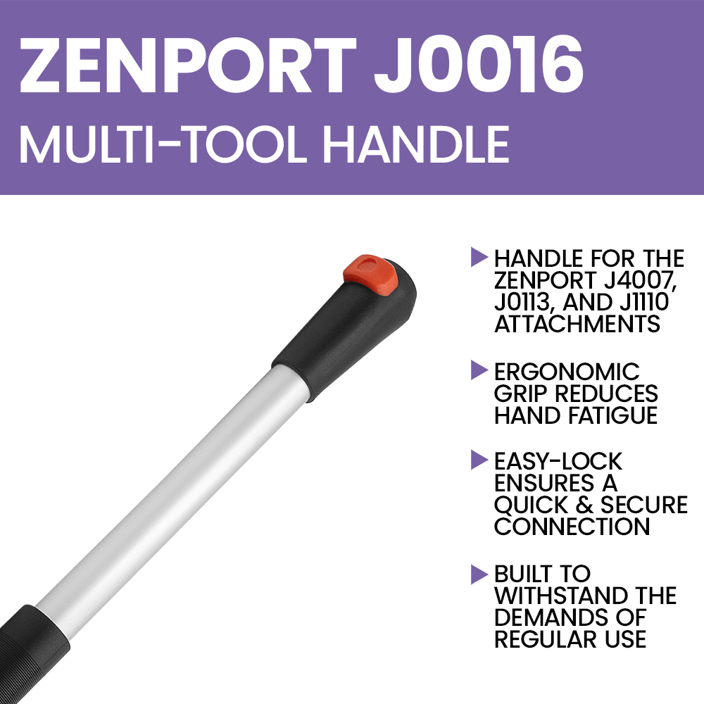 Zenport J0016 Cultivator and Rake Garden Multi Tool Handle, Gray/Black
