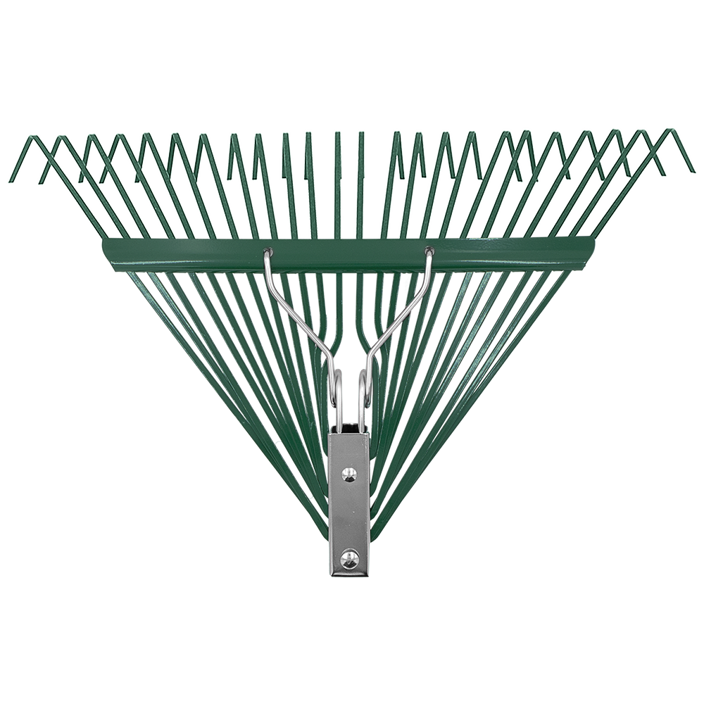 Zenport J2424 Leaf Rake with Deluxe Spring, 24-Tine, Rake Head Only, Green