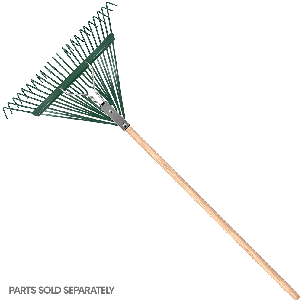 Zenport J2424 Leaf Rake with Deluxe Spring, 24-Tine, Rake Head Only, Green