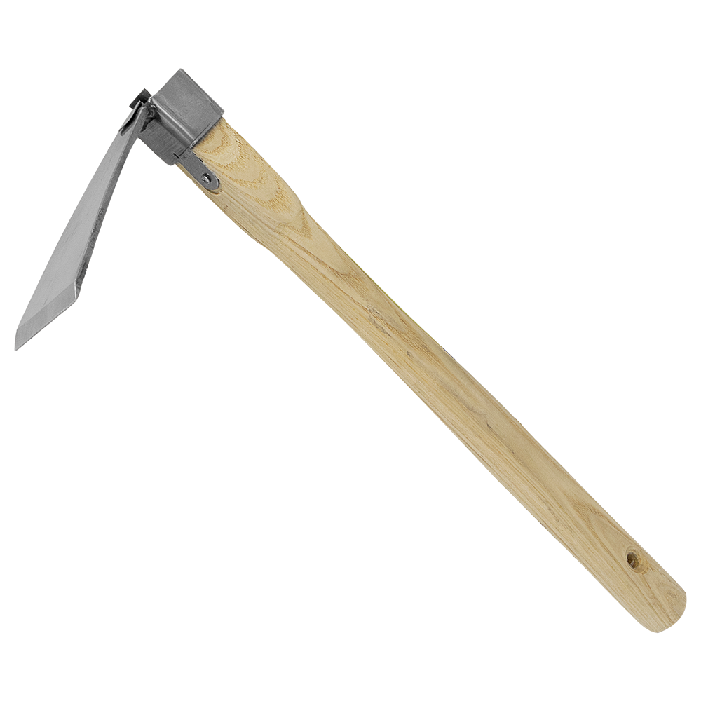 Zenport J6-02 Hoe, 15-Inch Handle, 5 Inch Stainless Steel Blades, Beige