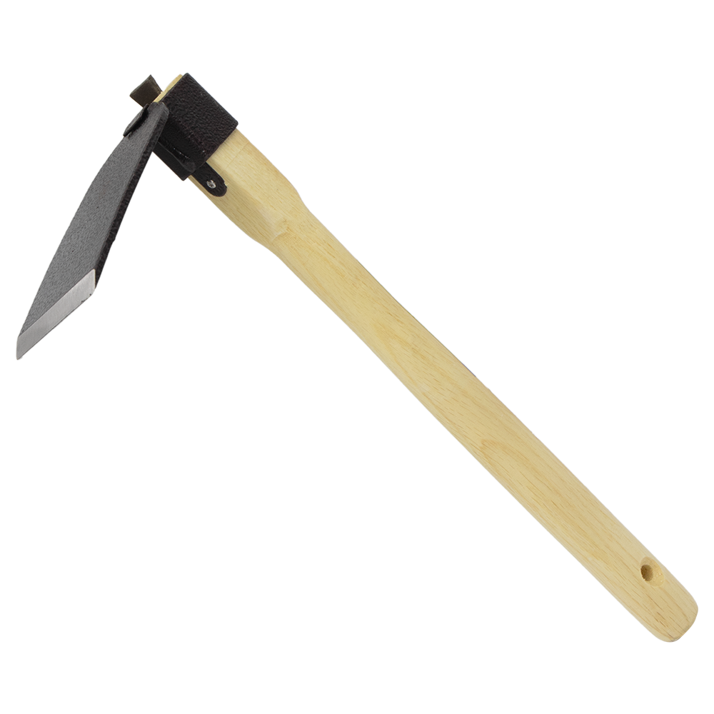 Zenport J6-03 Steel Hoe, 15-Inch Handle, 5 Inch Carbon Steel Blades, Beige