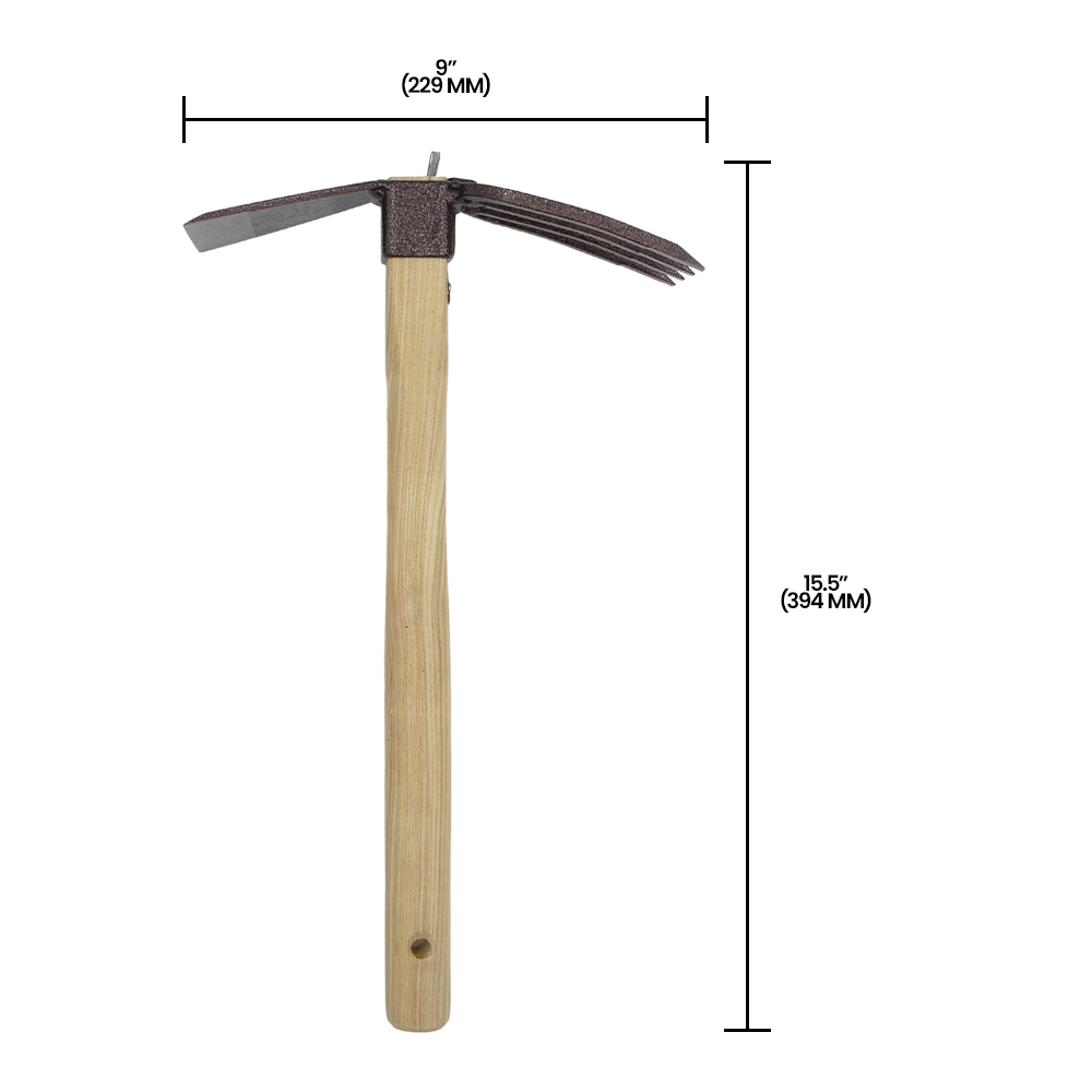 Zenport J6-07 Hoe and Fork Combo Tool, Beige