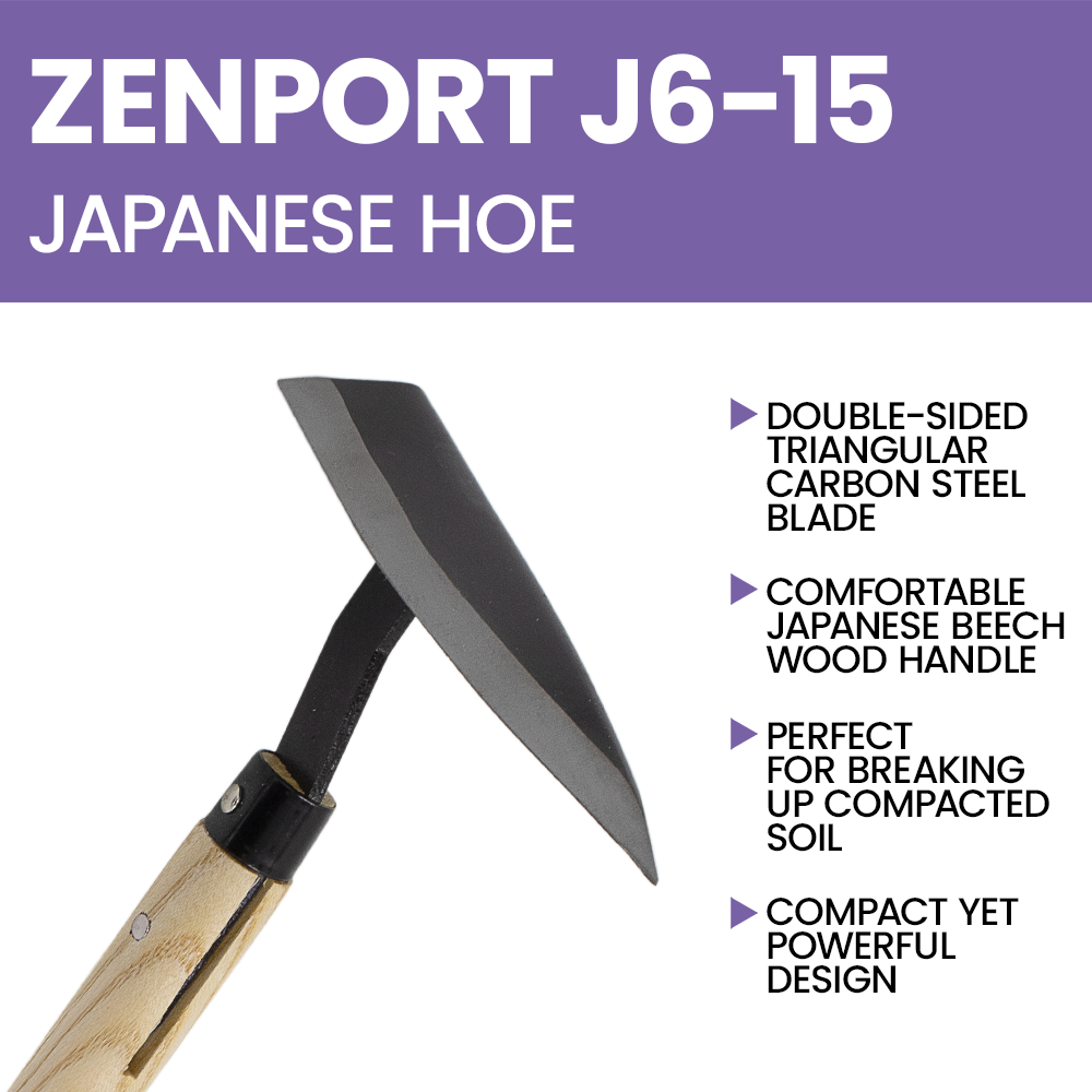 Zenport J6-15 Robo Kama Japanese Hoe, 5.5 Inch Blades, Beige