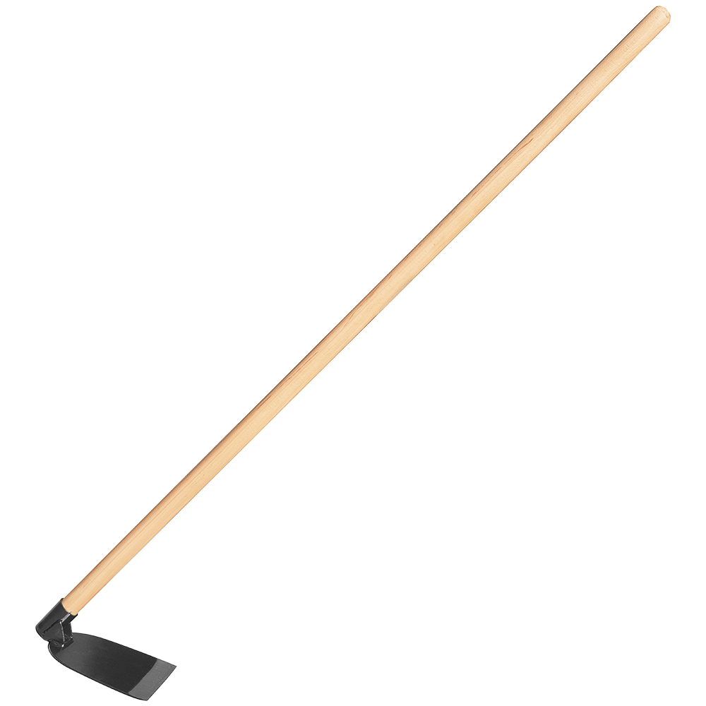 Zenport J6-208 Wood Handled Hoe, 7 Inch Carbon Steel Blades, Beige